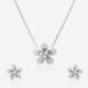 Petals of Refined Grace Timeless 925 Sterling Silver Necklace Set by Anikhya Jewellery