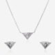 Invincible Geometry Triangle 925 Sterling Silver Necklace Set | Anikhya Jewellery